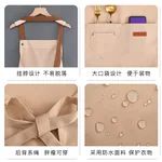 【中国直邮，时效10-15天】诗佩琪（SVORIAHI）厨房防水围裙男女士防油厨师工作炒菜家用时尚围腰 挂脖款