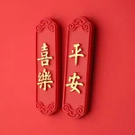 【中国直邮，时效10-15天】帝安得纪 中国风冰箱贴 3d立体磁吸创意福字喜庆家居磁铁贴饰