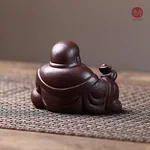 【China Direct Shipping, 10-15 days】Hongzhong Purple Clay Tea Pet Maitreya Buddha HZCC001 Superb and delicate Tea Table Ornament