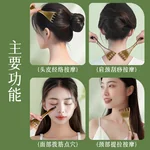 【中国直邮，时效8-20天】采药师 牛角五爪按摩梳 带珠水滴齿 头部按摩经络梳刮痧 节日礼物礼盒