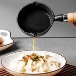 王源吉0涂层多功能热油泼油小锅家用淋油神器煎蛋饺锅迷你煎锅平底铁锅