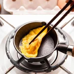 王源吉0涂层多功能热油泼油小锅家用淋油神器煎蛋饺锅迷你煎锅平底铁锅