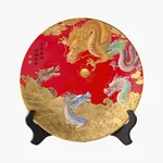 【中国直邮，时效10-15天】Auratic 国瓷永丰源 龙年生肖贺岁盘 330MM-大运龙回-兴龙生肖盘