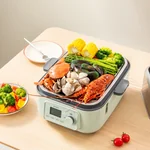 Buydeem Electric Steaming Pot Household Stainless Steel Electric Stew Pot Large Capacity Multi functional Pot One Pot Multi purpose Steaming Pot Large Intelligent Stew Pot Timer Reservation Steam Pot G67