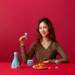 【中国直邮，时效10-15天】Auratic 国瓷永丰源水墨牡丹12头酒具（380ml）