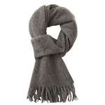 【China Direct Mail, Delivery Time 8-20 Days】HENGYUANXIANG Cashmere Scarf, Thickened for Autumn/Winter Warmth, Pure Cashmere, Solid-Color Shawl Scarf in Gift Box, Medium Grey