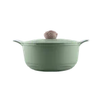 Amercook Forest Flower Series Ceramic Non stick Soup Pot Induction Cooker Gas Stove Universal 24cm Green