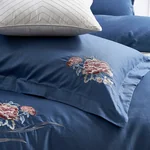 [China Direct Mail, 8–20 Days] Fuanna Bedding 4-Piece Set, Premium Pure Cotton, Fanhua·Jinnian Collection, Flat-Sheet Version, Duvet Cover 230*229cm
