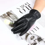 【China Direct Mail, Delivery Time 8-20 Days】HENGYUANXIANG Premium Sheepskin Gloves, Women's, Premium Leather, Size L