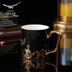 【China Direct Shipping, 10-15 days】Auratic Guochen Yongfengyuan Lady Porcelain Pomegranate Home Mug (350ml)