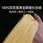 【中国直邮，时效8-20天】钱皇 100%双宫茧黄金桑蚕长丝被 多项专利技术 优中选精 220*240cm