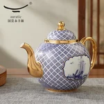 【中国直邮，时效10-15天】Auratic 国瓷永丰源 先生瓷·四海升平10头中式茶具套装