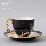 【China Direct Shipping, 10-15 days】Auratic China Porcelain Yongfengyuan Lady Porcelain Pomegranate Home 2 Tea Cups and Saucers (160ml)