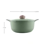 Amercook Forest Flower Series Ceramic Non stick Soup Pot Induction Cooker Gas Stove Universal 24cm Green