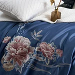 [China Direct Mail, 8–20 Days] Fuanna Bedding 4-Piece Set, Premium Pure Cotton, Fanhua·Jinnian Collection, Flat-Sheet Version, Duvet Cover 230*229cm