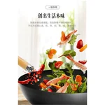 [Upgraded fired iron pot] Wang Yuanji fired iron pot, flat-bottomed wok, wok, wrought iron pot, precision cast iron pot, fired iron pot, meal for 3-5 people, universal for stoves, 28cm