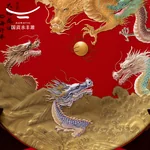【中国直邮，时效10-15天】Auratic 国瓷永丰源 龙年生肖贺岁盘 330MM-大运龙回-兴龙生肖盘