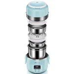 Bear intelligent electric steamed and cooked mini rice cooker hot pot, Pluggable and heated 2L