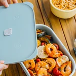 Buydeem Ceramic Food Storage Container with Airtight Lid, Microwaveable and Dishwasher Safe, for Office Work and Travel, Green
