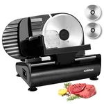 CUSIMAX Meat Slicer Electric Food Slicer Home Commercial Slicer Deli Cheese Fruit Vegetable Bread Knife CMFS-201 Dual Blade
