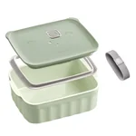 Buydeem Ceramic Food Storage Container with Airtight Lid, Microwaveable and Dishwasher Safe, for Office Work and Travel, Green
