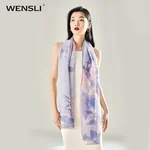 【中国直邮，时效8-20天】万事利真丝丝巾送妈妈100%桑蚕丝七夕礼物披肩围巾披肩女士长巾180x53cm-蝶恋花开