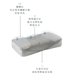 【下架】万事利 分区助眠元宝枕蚕丝枕套乳胶枕安睡枕保养护肤枕头-咖色