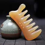 采药师 头皮按摩梳牛角梳七齿梳  牛角刮痧板  全身通用刮痧仪器工具