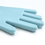 Flower Magic Gloves Silicone Dishwashing Gloves Heat Resistant Gloves With Scrubber flower-magic-gloves