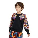 【China Direct Shipping, 10-15 days】New Year's clothing children's sweater stitched zodiac-shaped sweater for boys and girls with neat stitching and soft feel