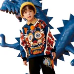 【China Direct Shipping, 10-15 days】New Year's Clothing Boys and girls jumper knit sweater section of the Year of the Dragon Children's New Year's Clothing Three colours available Soft texture