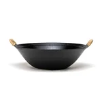 Wang Yuanji, ancient cast iron Su pot, physically non-stick, with cedar cover, universal for induction cooker and gas stove,34/36cm