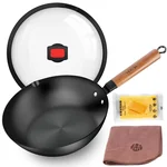 Wang Yuanji Nitrided Iron Pot, Uncoated, Not Easy to Rust, Lightweight 11in