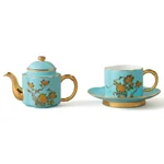 [Direct mail from China, delivery time is 10-15 days] Auratic China Porcelain Yongfengyuan West Lake Blue 4 Head Tea Set (180ml)