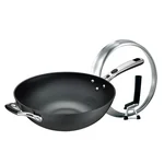 ASD, cast iron can not rust, uncoated wok, wear-resistant and scratch-resistant, universal for induction cooker with coal and gas, 32cm