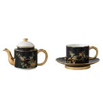 【China Direct Shipping, 10-15 days】Auratic Guochen Yongfengyuan Lady Porcelain Pomegranate Home 4 Head Tea Set (180ml)