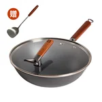 SANHO nitrogen sealed rust proof stir fry iron pot gas stove special uncoated micro nano non stick iron pot delivery shovel