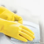 Lock & Lock ETM801P 100% Natural Rubber Gloves  Large Pink 39cm