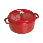 ZWILLING, STAUB CAST IRON - ROUND COCOTTES, 4 QT, ROUND, COCOTTE, Cherry/ Matte Black