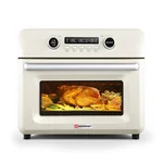 Air Fryer Toaster Oven, Hauswirt XL 25L Countertop Convection Oven Combo, Stainless Steel Retro White, 1200W, 10-in-1 Versatility