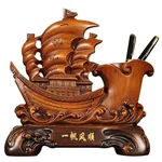 礼公馆一帆风顺笔筒摆件家居客厅装饰品摆设送礼25.5*11*26CM