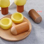 【中国直邮，时效10-15天】木忆木质窝窝头模具杂粮窝窝头馒头面食家用DIY创意模具-2个装