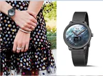 SD Touchscreen Smartwatch Waterproof Stainless Steel Wrist Watch 124L