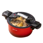 Amercook red micro-pressure medical stone soup pot pressure cooker that can be opened at any time general gas stove induction cooker 4L (3-5 people)