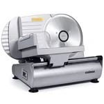 CUSIMAX Meat Slicer Electric Food Slicer Home Commercial Slicer Deli Cheese Fruit Vegetable Bread Knife CMFS-201 Dual Blade