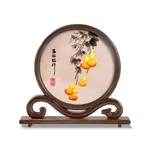 【中国直邮，时效8-20天】蜀中瑰宝 蜀绣双面刺绣熊猫文创摆件中国特色礼物送老外出国成都伴手礼纪念 五福临门
