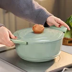 【已下架】Amercook阿米尔 森林之花系列麦饭石不粘锅汤锅电磁炉燃气通用 24cm汤锅