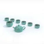 OUJIANG Oujiang Longquan Celadon Ge Kiln·Xishi Pot 8 Tea Sets Zero Lead and Zero Cadmium Plum Green