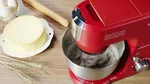 Geek Chef  2.5 Litre (L) / 2.6 quart (qt.) Mini Size 4-in-1 Die-cast Tilt Head Stand Mixer with 4 Power Outlets GM25