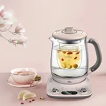 Bear Automatic Thickening Glass Health Pot Bird's Nest Pot YSH-C18R1 Stew Dual-Purpose Double Cover Stew Pot Pink